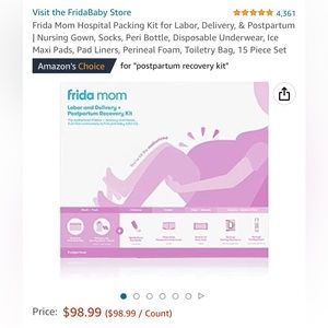 NEW Frida Mom Postpartum Recovery Kit